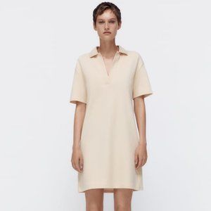 ZARA Cream Polo Dress Size M Excellent Condition